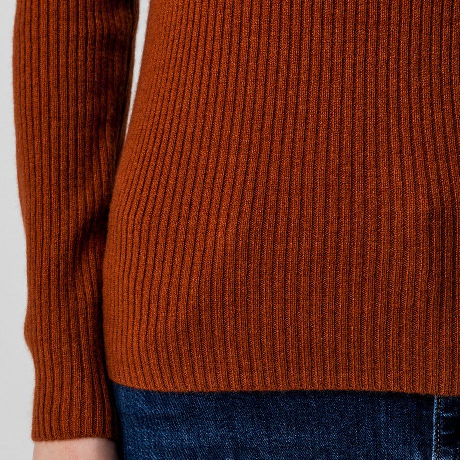 Manor Woman Cachemire Pull Maille Côtelée  