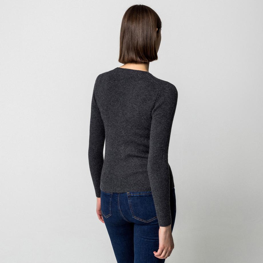 Manor Woman Cardigan côtelé col en V  