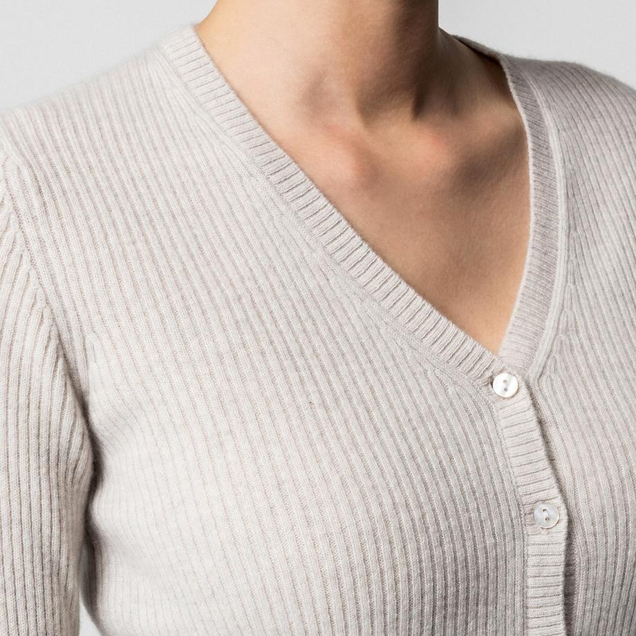 Manor Woman Cardigan côtelé col en V  