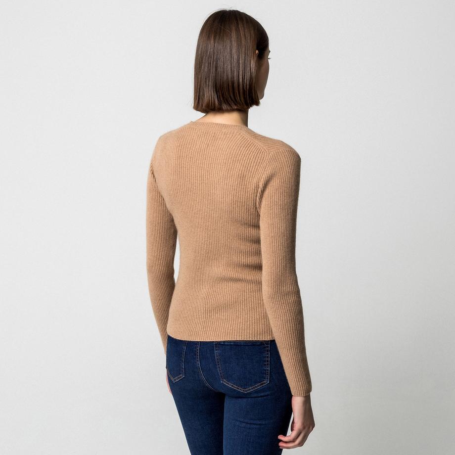 Manor Woman Cardigan côtelé col en V  