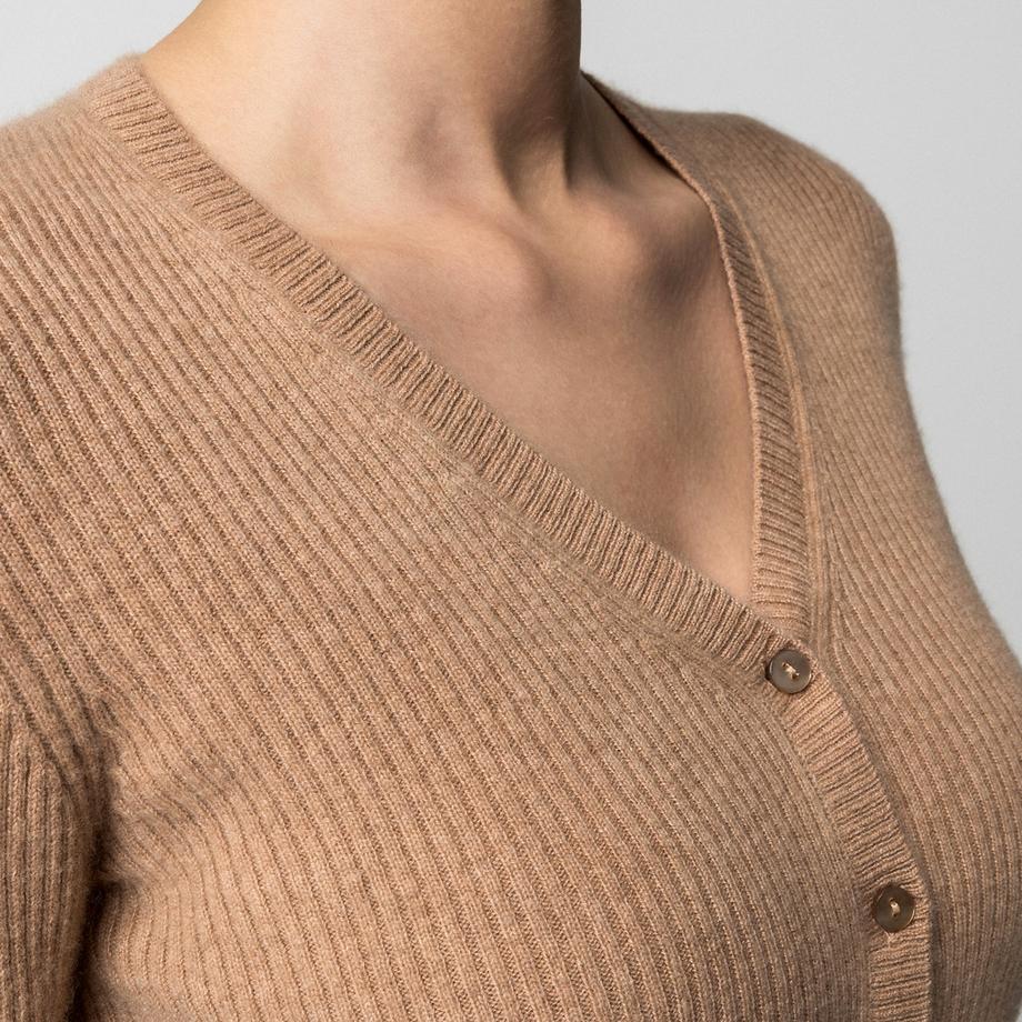 Manor Woman Cardigan côtelé col en V  