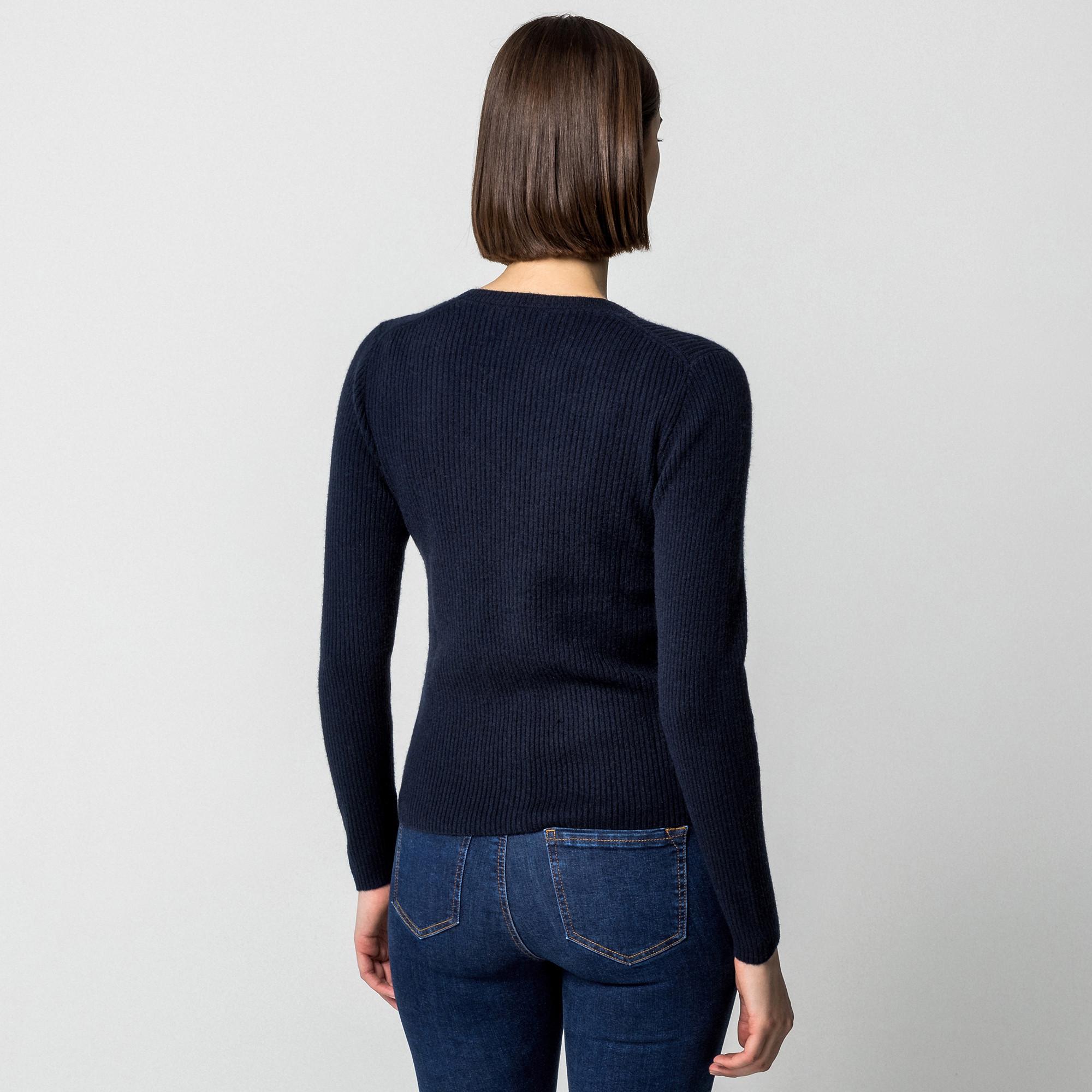 Manor Woman Gerippter V-Ausschnitt Cardigan  