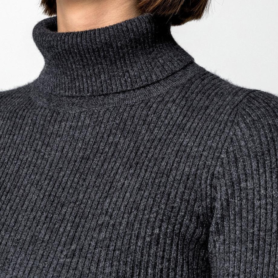 Manor Woman Maglione Cashmere a Coste Dolcevita  