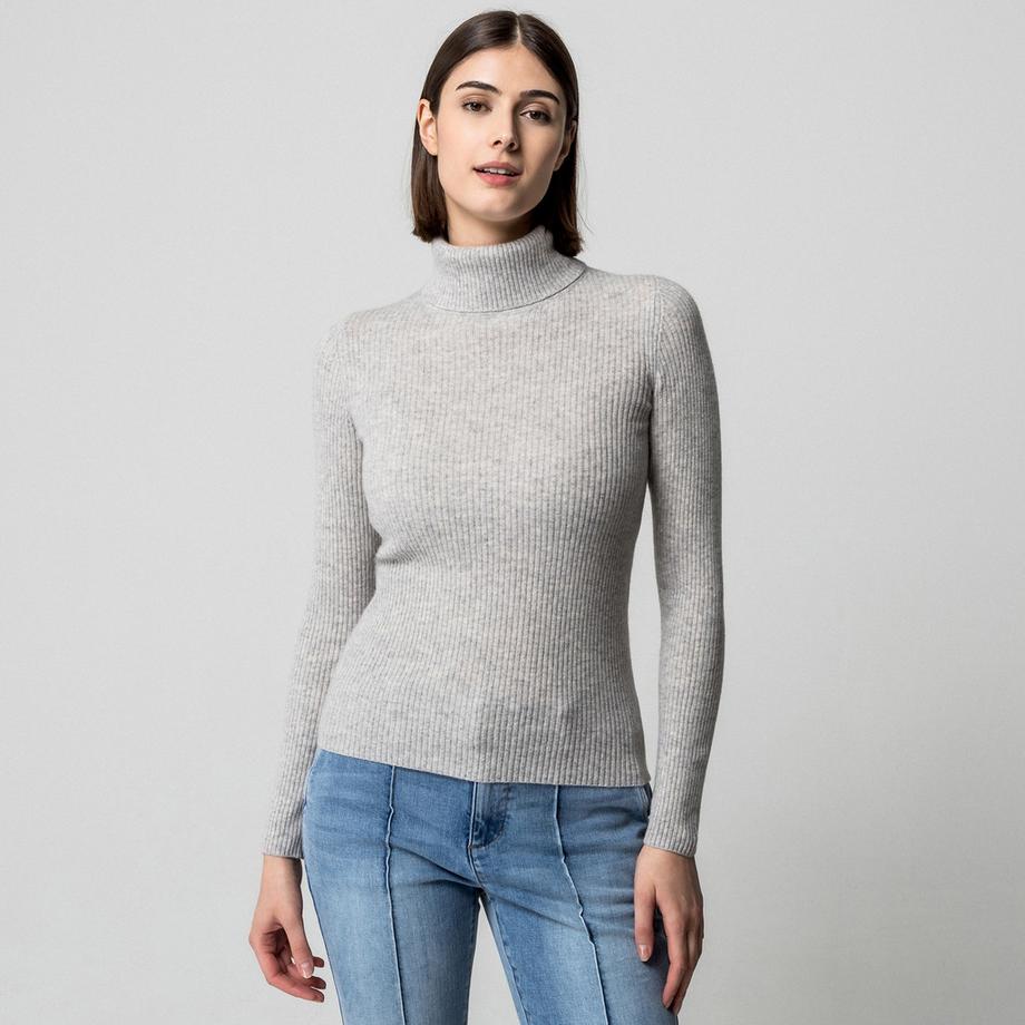 Manor Woman Pull Cachemire Col Roulé Nervuré  