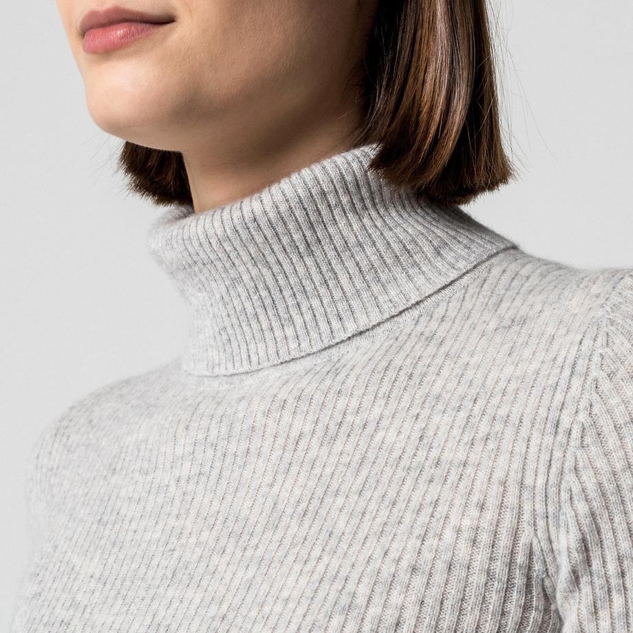 Manor Woman Pull Cachemire Col Roulé Nervuré  