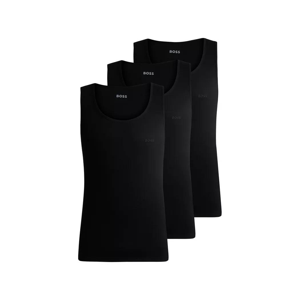 BOSS - Débardeur, Débardeur Lot de 3 Classic, M, Black
