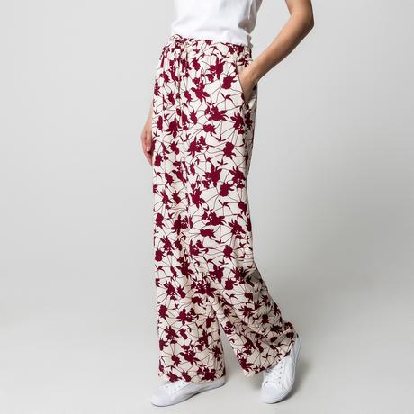 Manor Woman Hose mit Blumendruck Gummizug Gerades Bein  