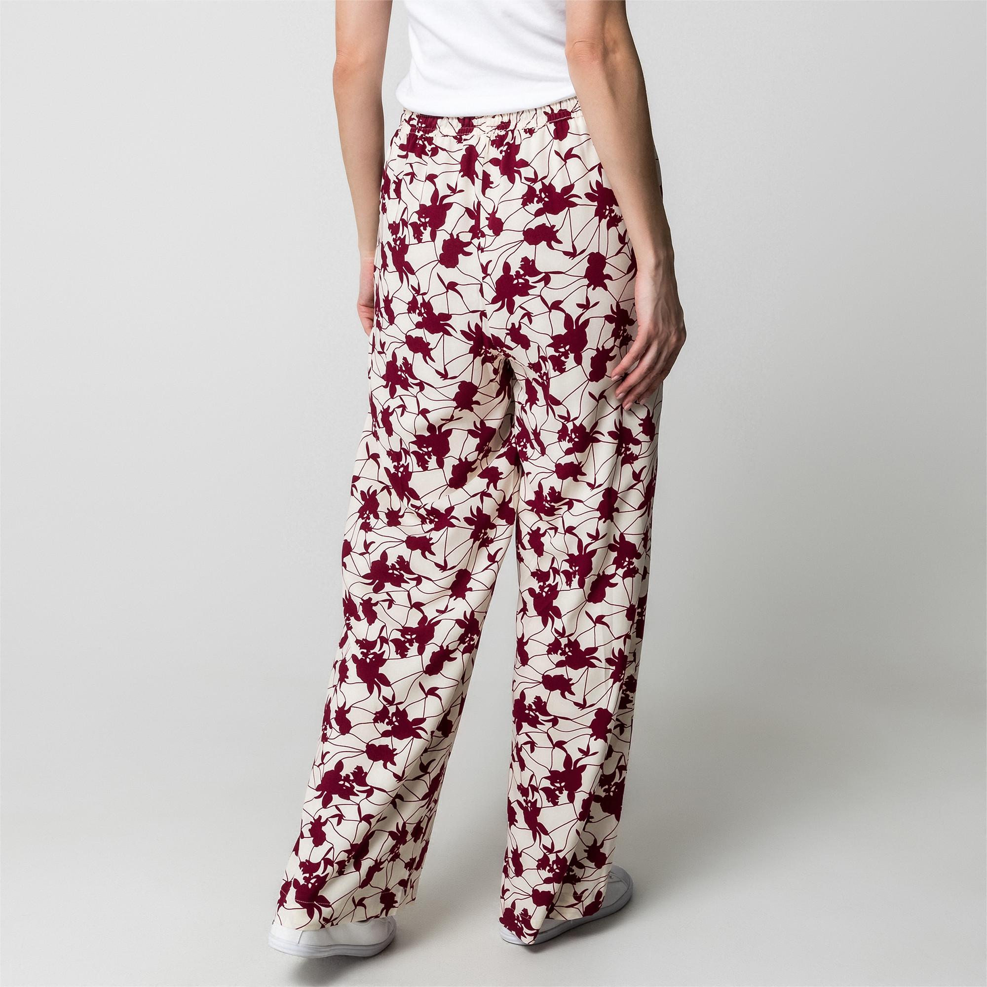 Manor Woman Hose mit Blumendruck Gummizug Gerades Bein  