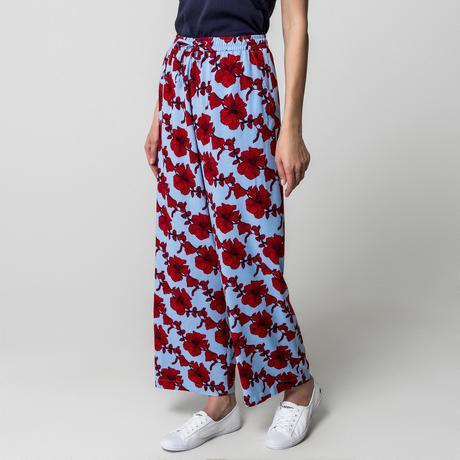 Manor Woman Pantalon imprimé floral coupe droite avec taille élastique  