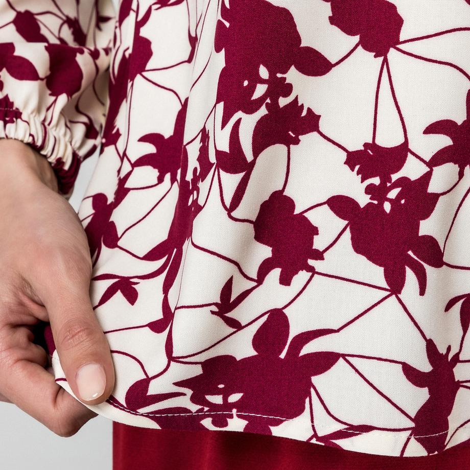 Manor Woman Bluse mit Blumenmuster V-Ausschnitt  