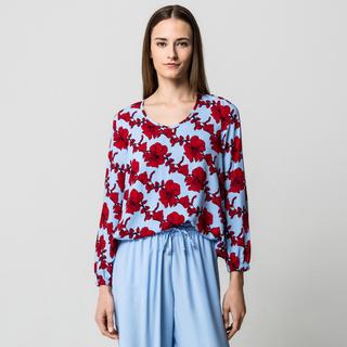 Manor Woman Camicetta floreale vestibilità comoda ampia  