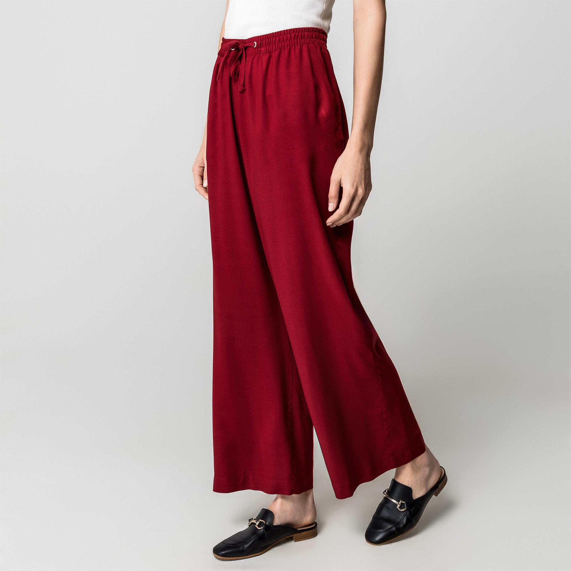 Manor Woman Hose mit Gummizug weitem Bein  