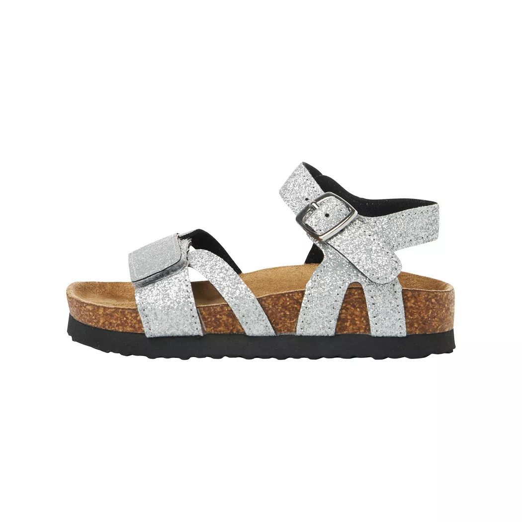 Name It - Sandalen, Glitzer Sandalen mit Schnallenverschluss, 30, Silber