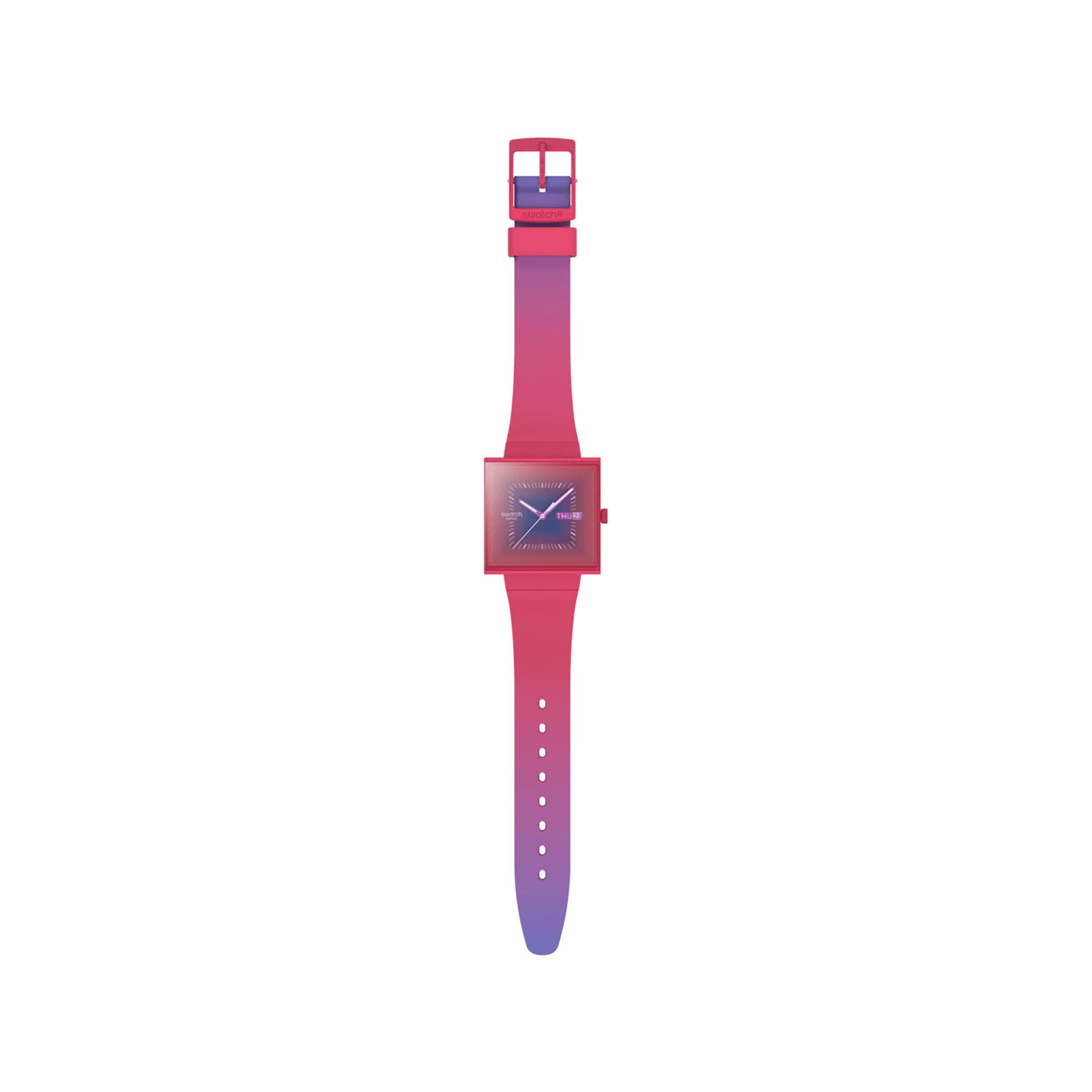 swatch WHAT IF...SQUARELY BERRY Horloge analogique 