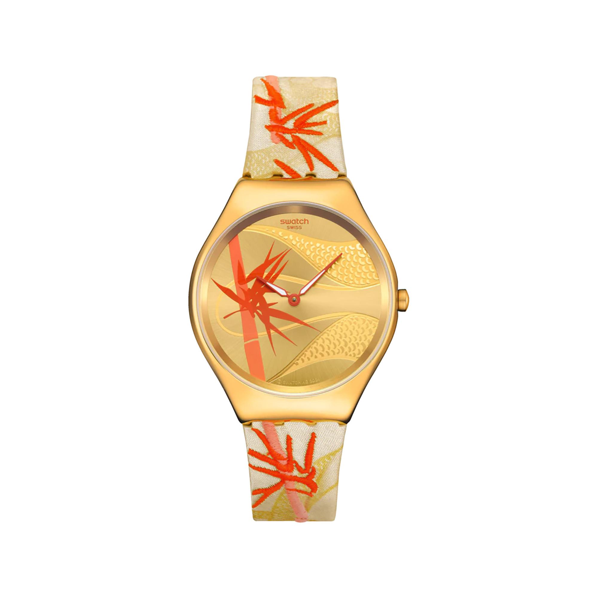 swatch GOLDEN RED BAMBOO Analoguhr 