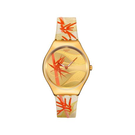 swatch GOLDEN RED BAMBOO Horloge analogique 