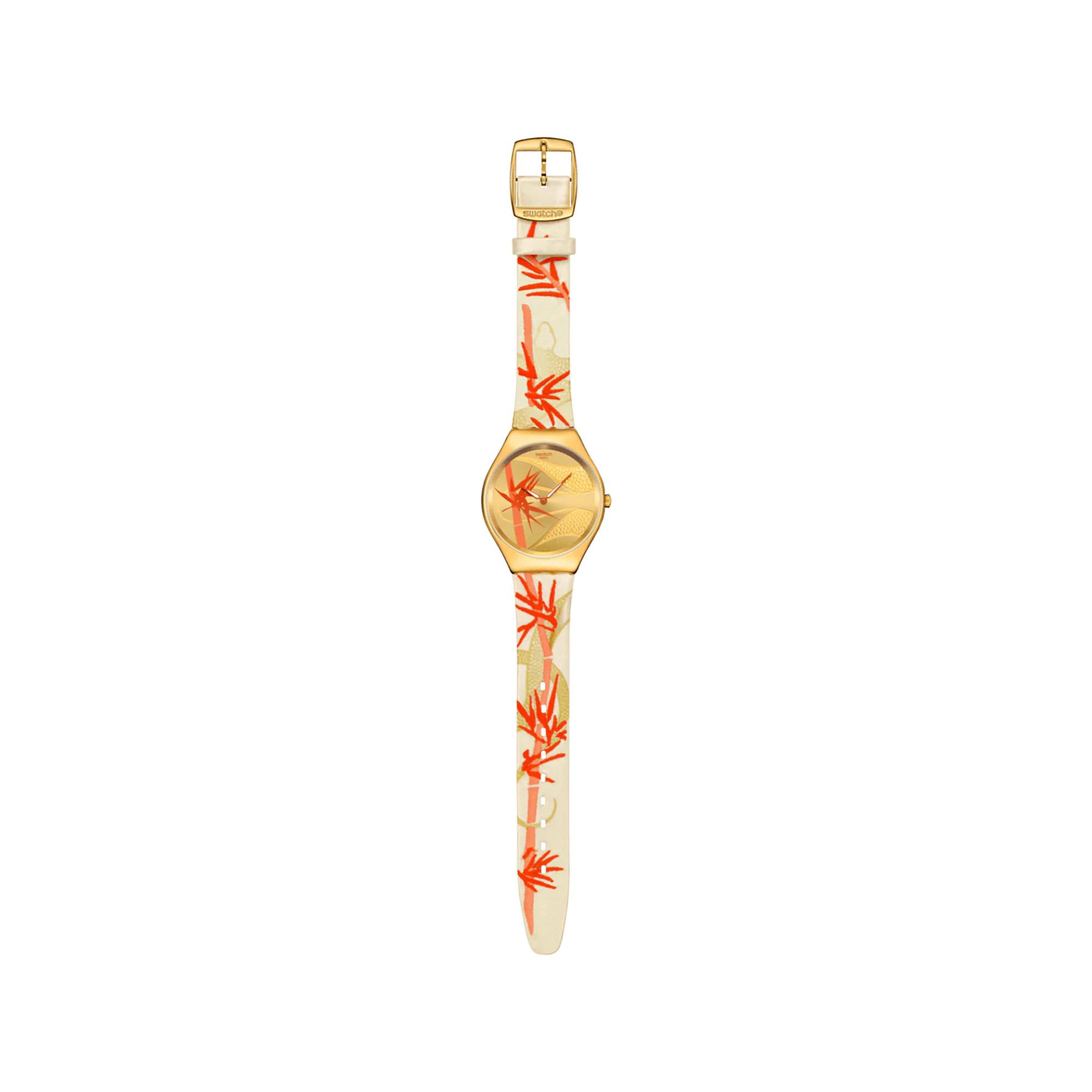 swatch GOLDEN RED BAMBOO Horloge analogique 