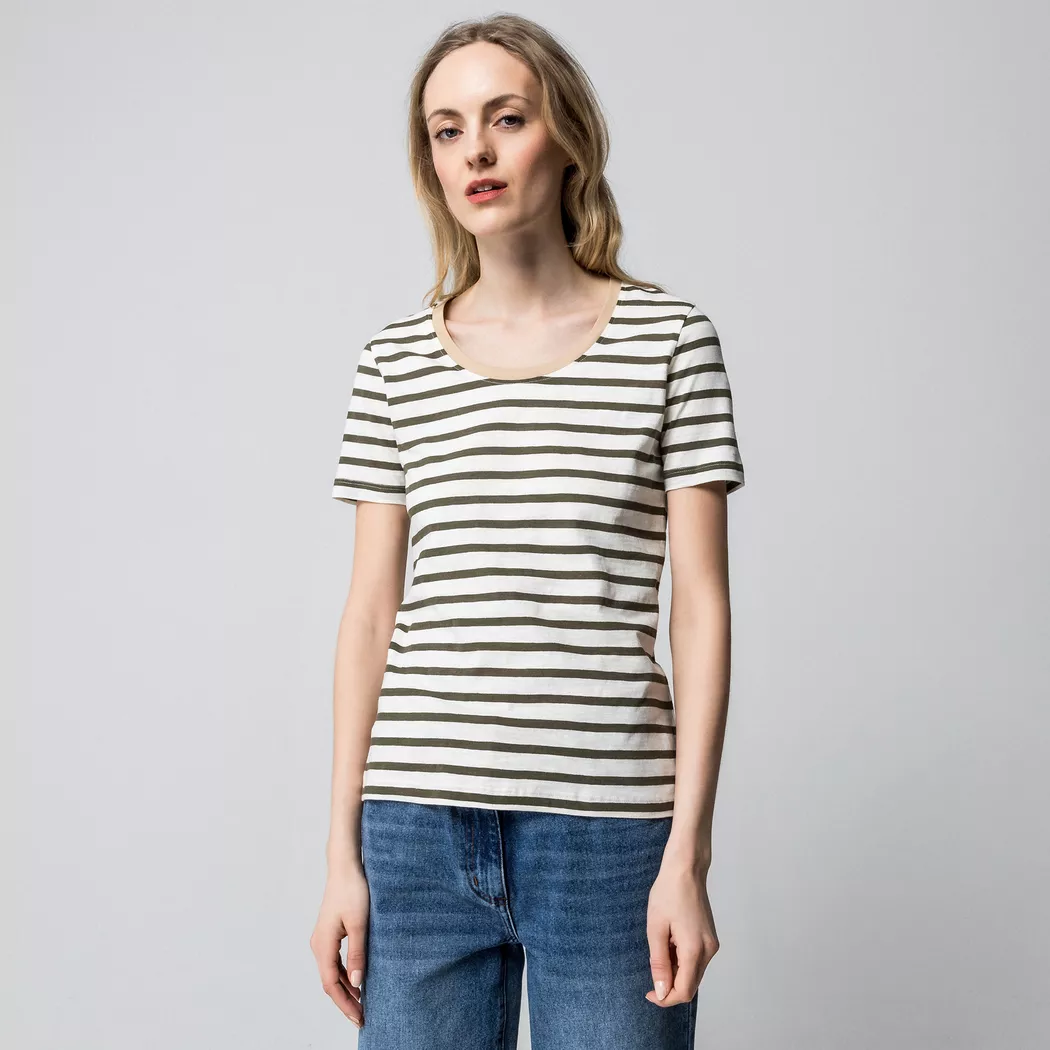 Manor Woman - T-Shirt, für Damen, Offwhite, Größe XS