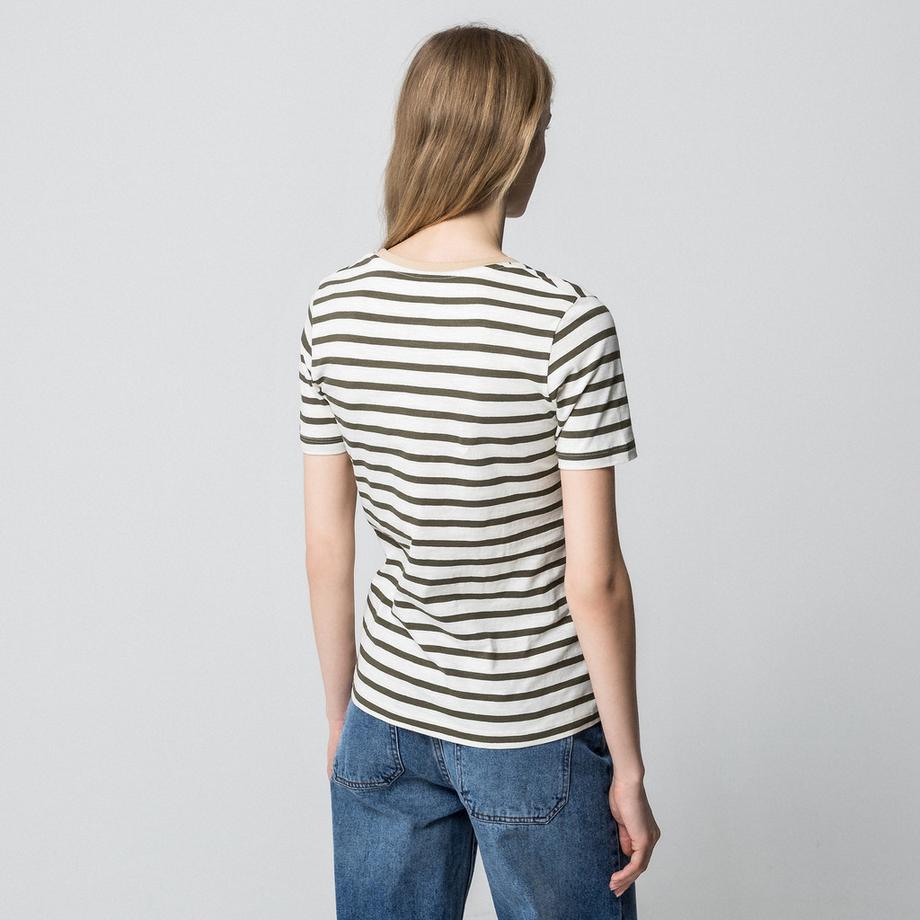 Manor Woman Gestreiftes Kurzarm T-Shirt  