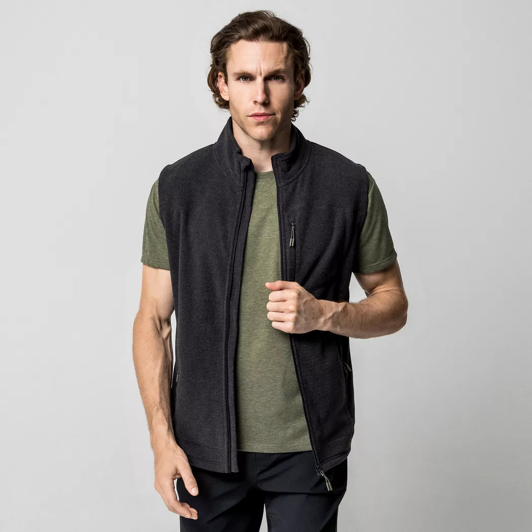 Manor Sport Fleece Veste Zip Vest Black M
