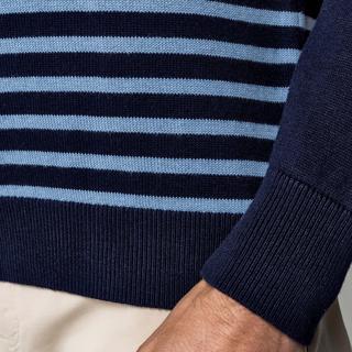 Manor Man Pull Rayé Col Rond  