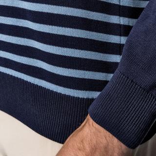 Manor Man Maglione Polo a Righe Maniche Lunghe  