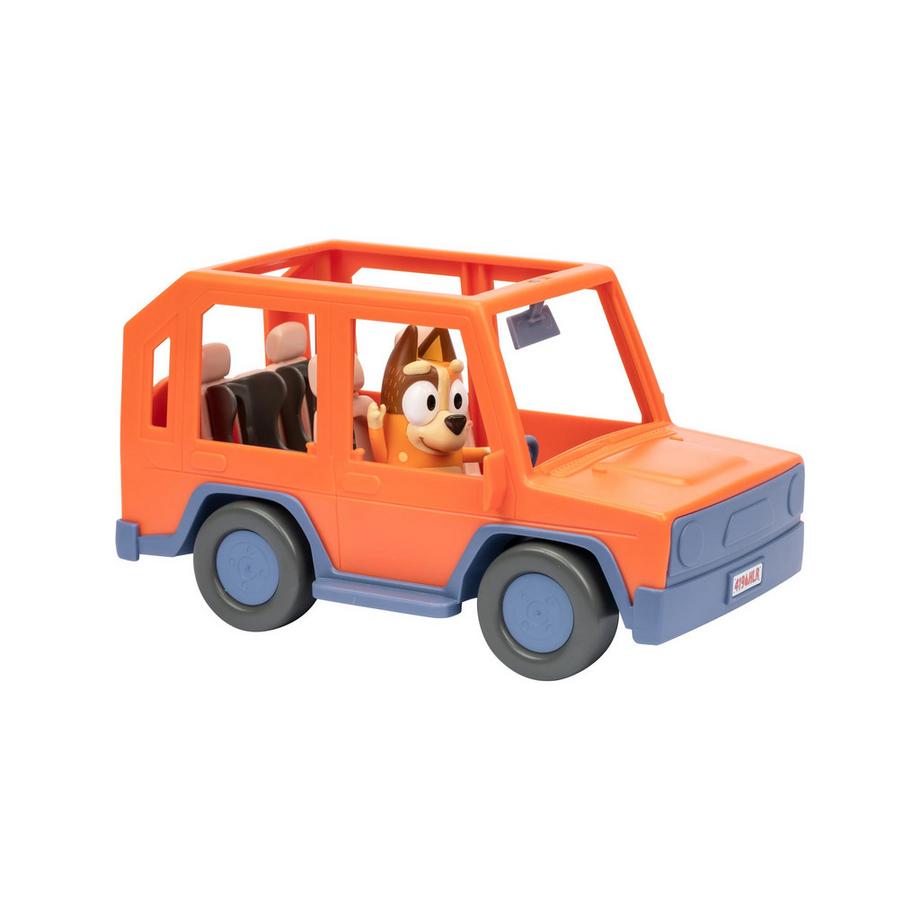 Moose Toys  Bluey Familienauto 4x4 offenes Dach, Chilli Figur, Fahrzeug, Sticker 