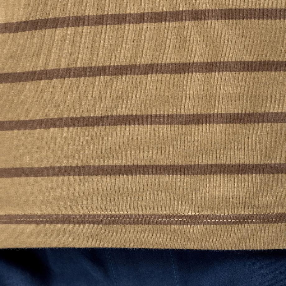 Manor Man Gestreiftes V-Ausschnitt Kurzarm T-Shirt  