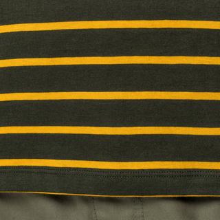 Manor Man Gestreiftes V-Ausschnitt Kurzarm T-Shirt  