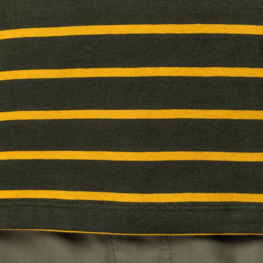 Manor Man T-shirt rayé col en V manches courtes  