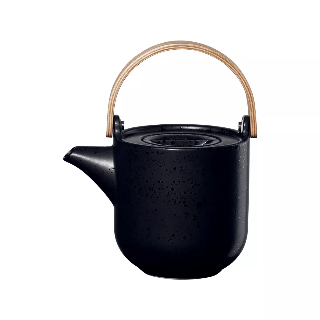 ASA SELECTION Teekanne mit Holzgriff Coppa 0,6l  Kuro/Schwarz schwarz baby