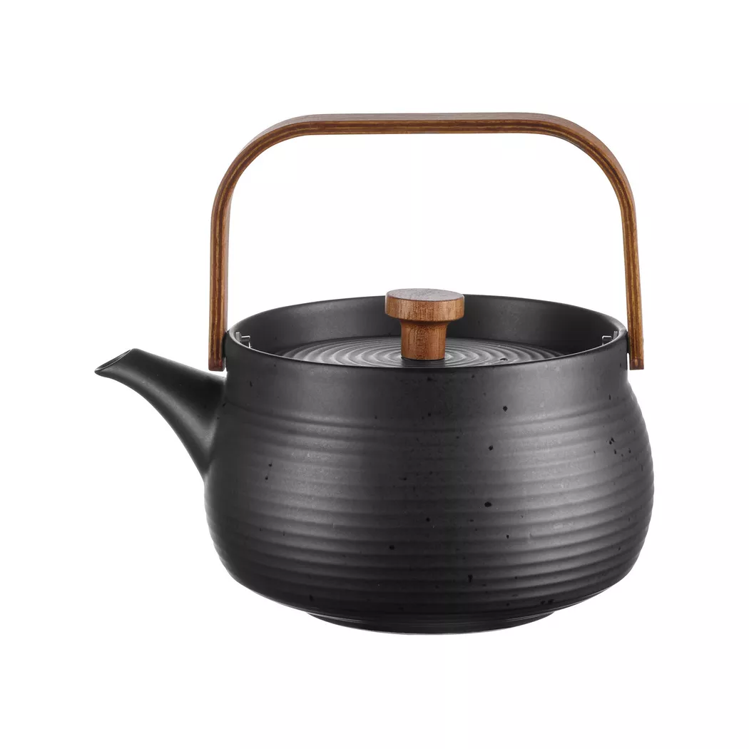 ASA SELECTION Teekanne mit Holzgriff Coppa 0,6l  Kuro/Schwarz schwarz baby 2