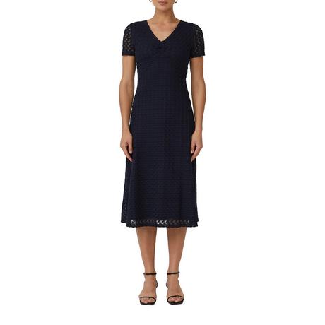 S. Oliver Black Label Kurzarm Midi Kleid  