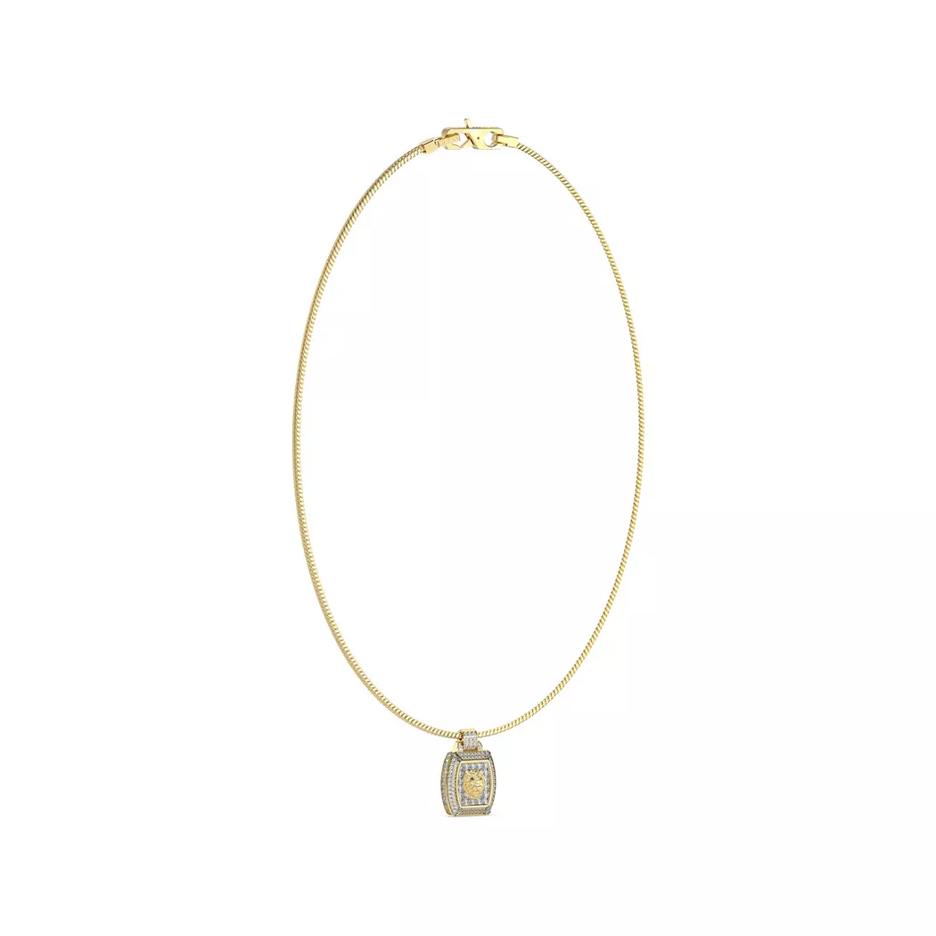 Guess JUMN05001JWYGT/U Collier Hommes Lion King