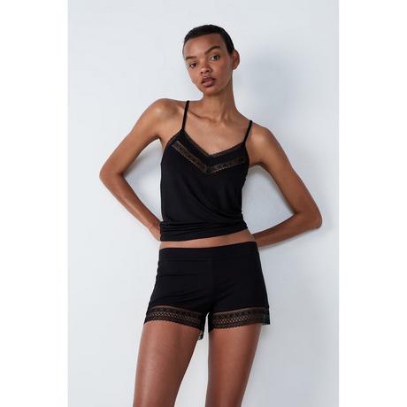 Etam Shorty Shorts Bordo in Pizzo  