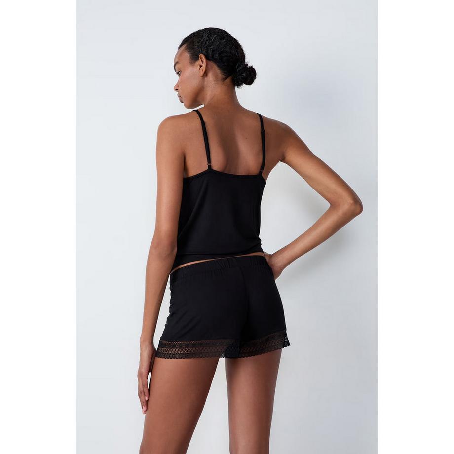 Etam Shorty Spitzenbesatz Shorts  