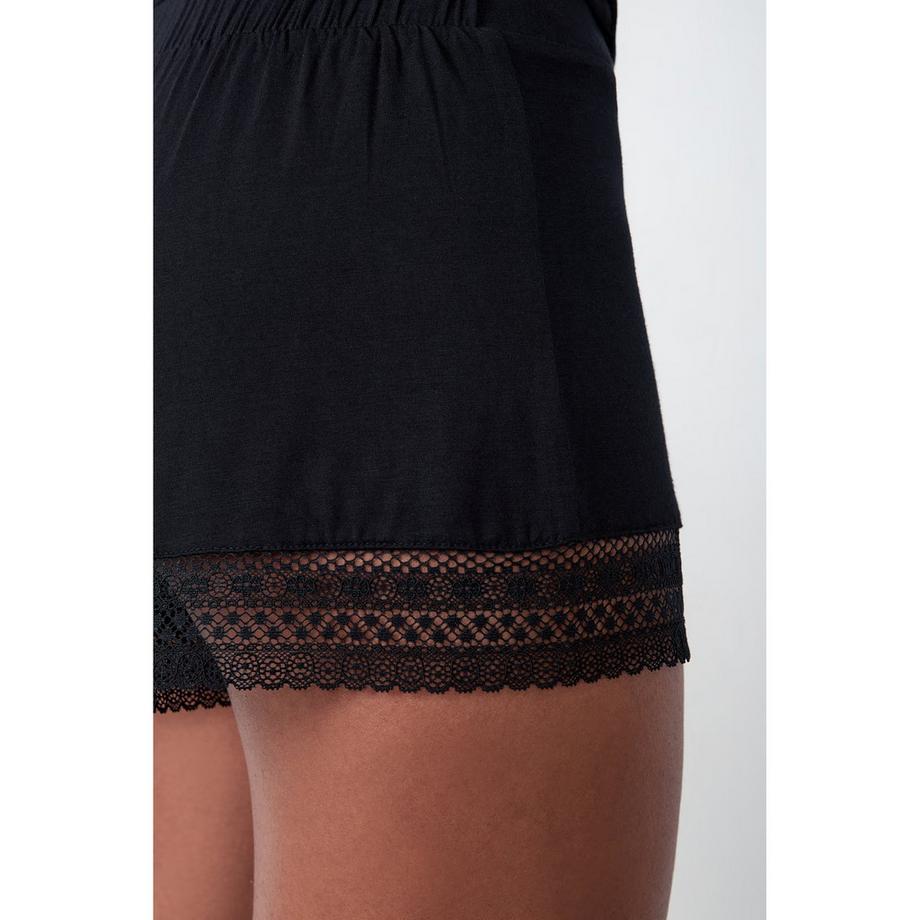 Etam Shorty Spitzenbesatz Shorts  