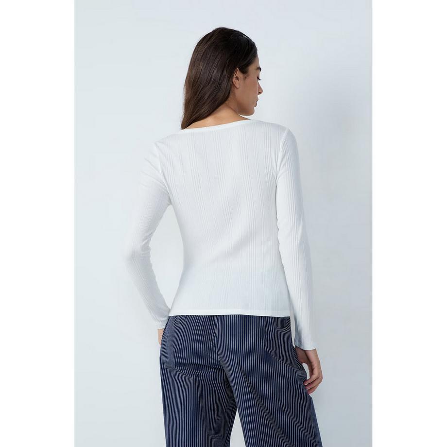 Etam Camicia a costine a maniche lunghe  