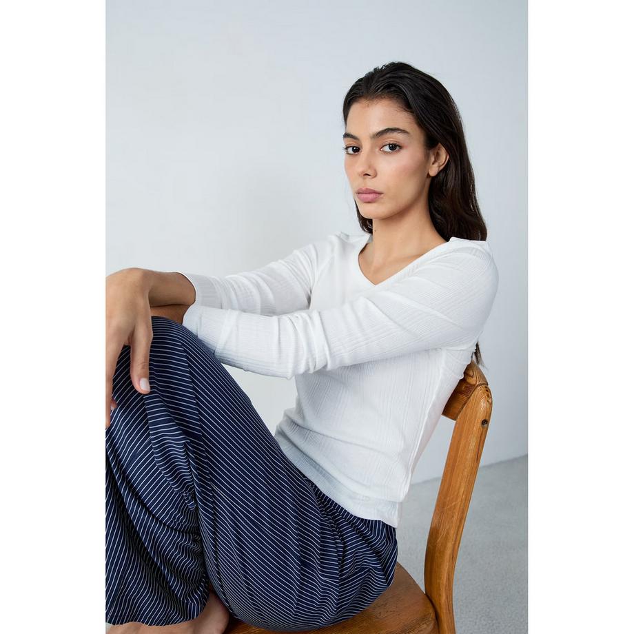 Etam Camicia a costine a maniche lunghe  