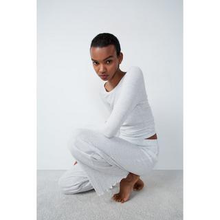 Etam Pantalon Côtelé Évasé  