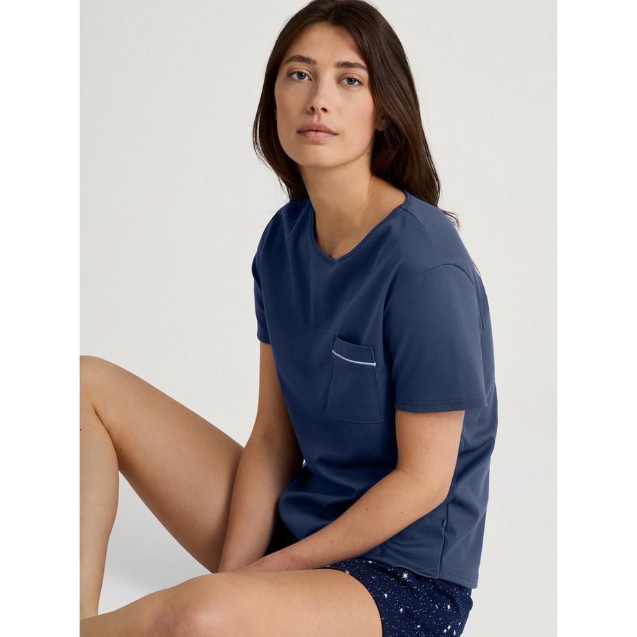 CALIDA Pyjama Haut à Manches Courtes et Short Imprimé  