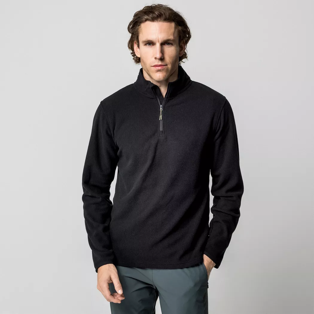 Manor Sport - Pullover, Half-Zip, für Herren, Black, Größe M