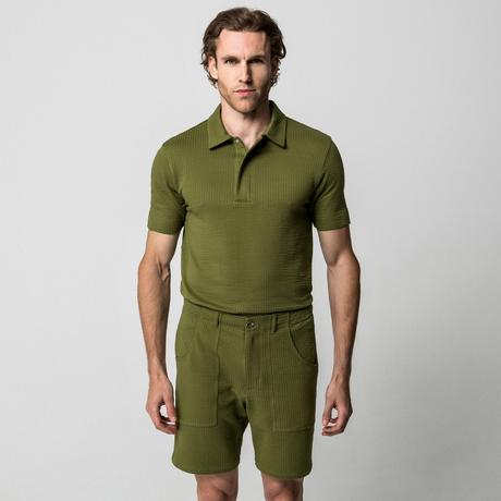 Manor Man Texturierte Regular Fit Shorts  