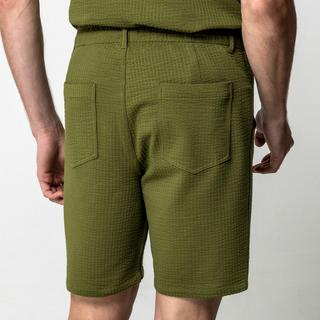 Manor Man Texturierte Regular Fit Shorts  