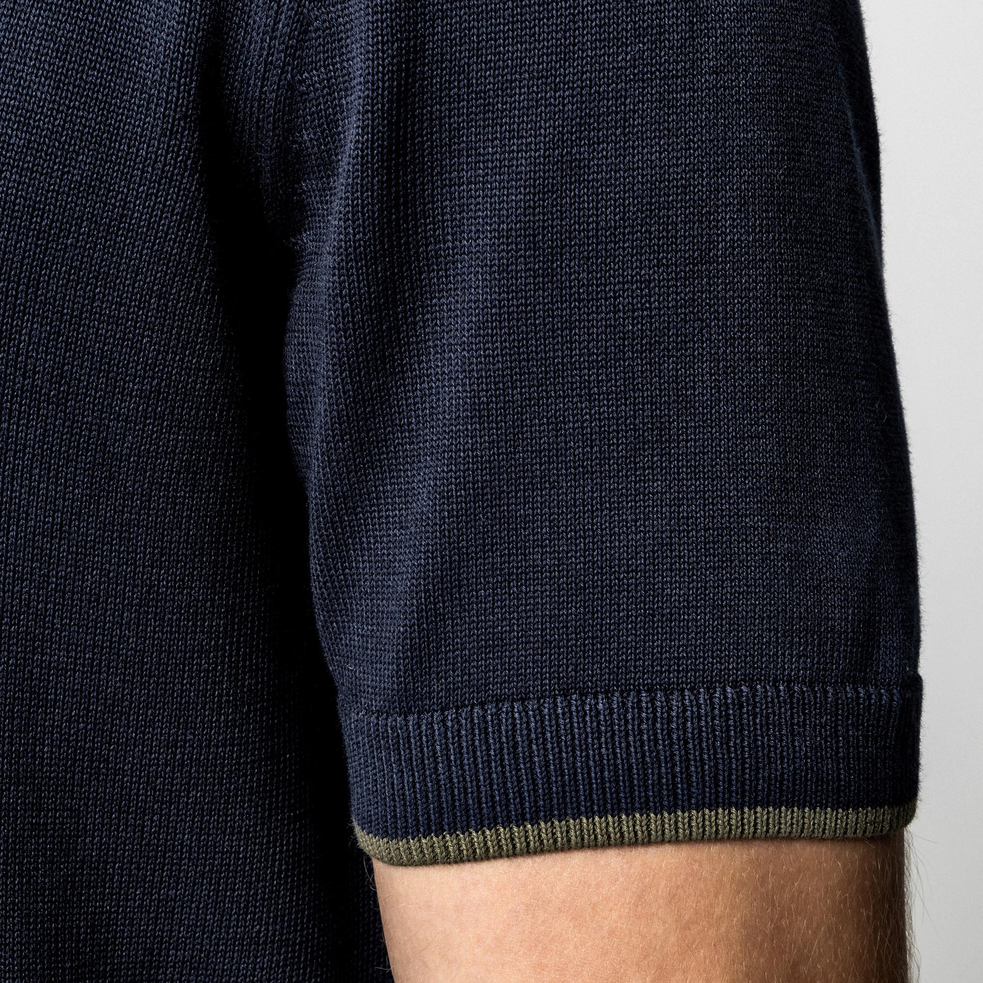 Manor Man Maglione Maniche Corte Cotone Biologico  