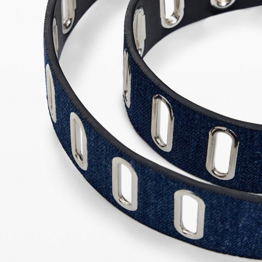 Desigual Ceinture en jean à œillets  