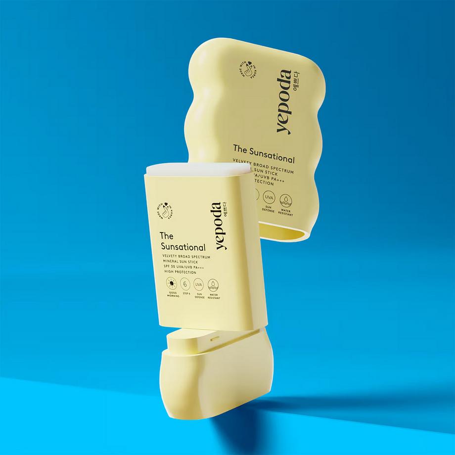 Yepoda  The Sunsational – Stick solaire minéral à large spectre UVA/UVB SPF 30 PA+++ 