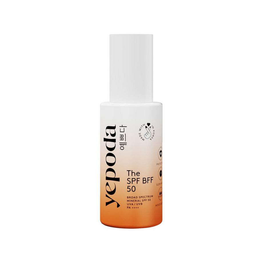Yepoda  The SPF BFF (50) – Crème solaire minérale teintée UVA/UVB SPF 50 PA+++ 