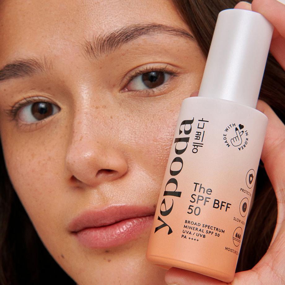 Yepoda  The SPF BFF (50) – Crème solaire minérale teintée UVA/UVB SPF 50 PA+++ 