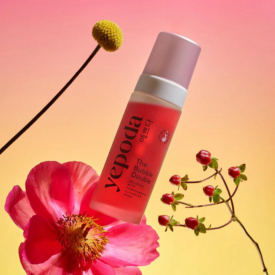 Yepoda  The Bubble Double - Reinigungsschaum mit Granatapfel & Salicylsäure 